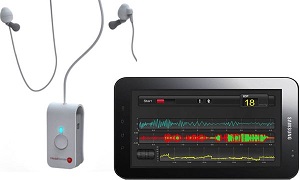 Устройство, разработанное израильской компанией HeadSense, представляет собой неинвазивный измеритель- контроллер, который отправляет и принимает звуковые волны для измерения внутричерепного давления. 
