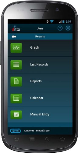 Мобильное приложение ditto Glucose Logbook Android App