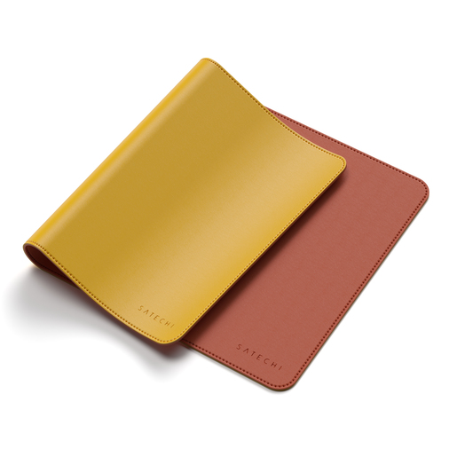 Коврик Satechi Dual Side ECO-Leather Deskmate. Цвет: Желтый/оранжевый
