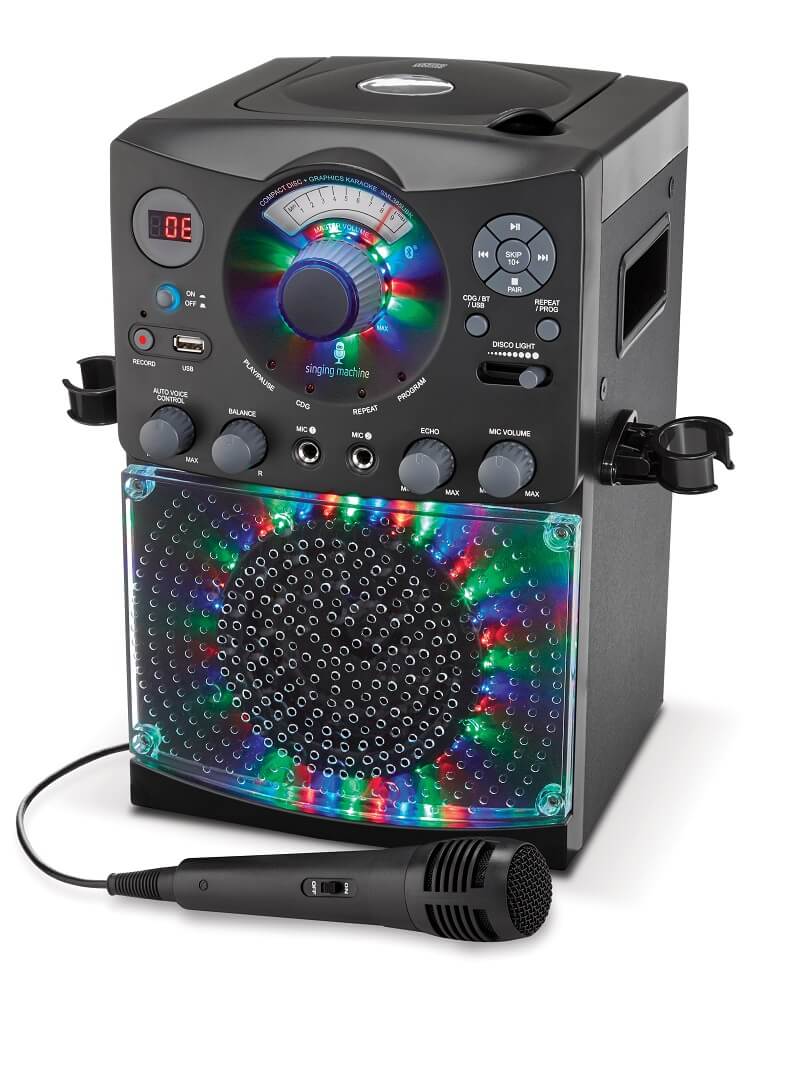 Караоке система Singing Machine с микрофоном и LED Disco подсветкой