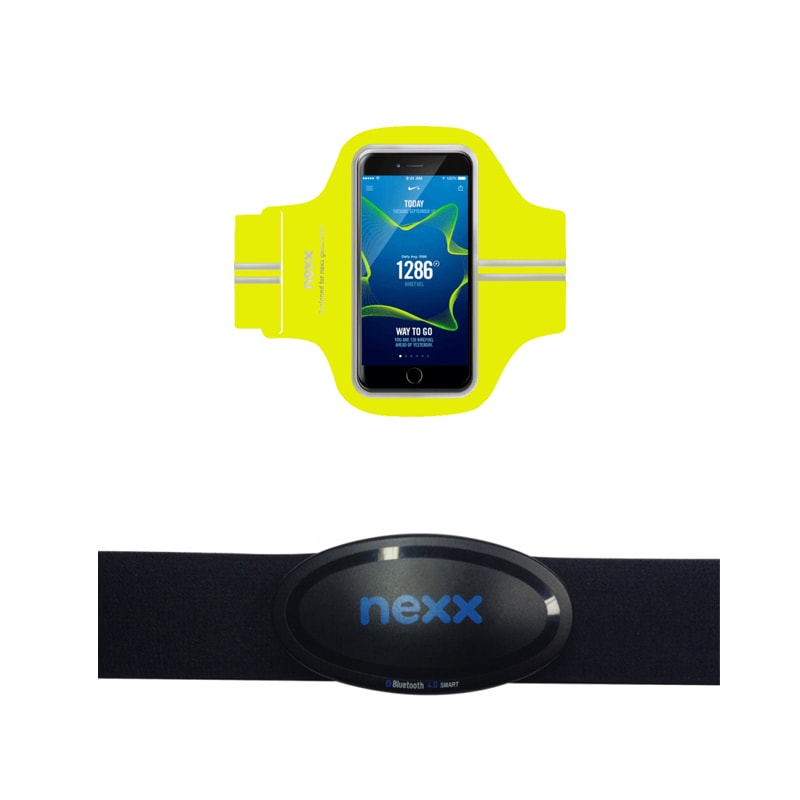 Комплект 2-в-1: Bluetooth-пульсометр Nexx NX SP-HRM-02 + наручный чехол NEXX
