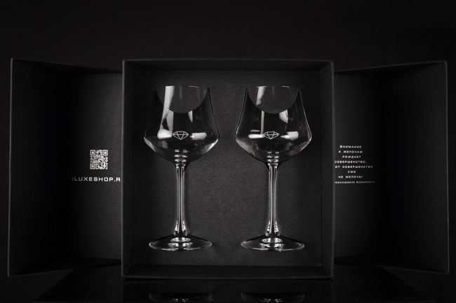 Подарочный набор с бокалами iLUXE Glasses Elegant