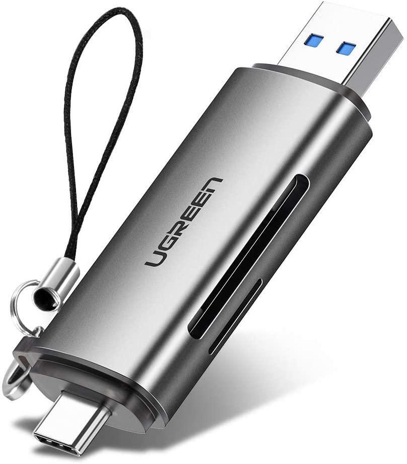 Ugreen 50706 Кардридер USB-C + USB-A 3.0 для карт памяти TF/SD - 2-in-1 USB C OTG Card Reader