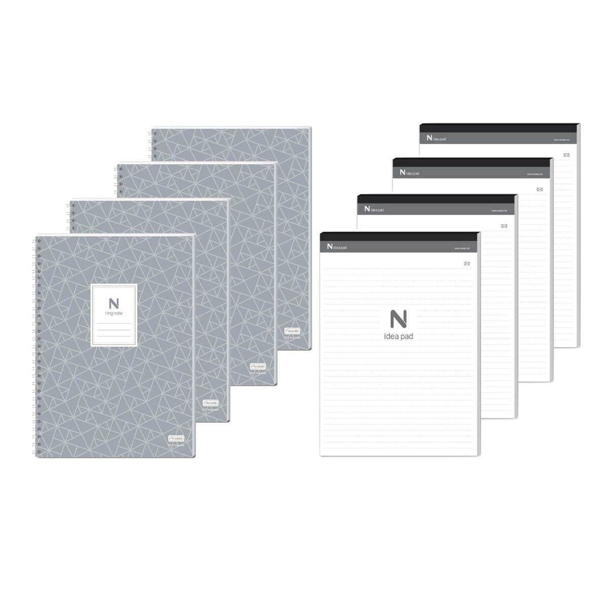 Сет 4 Блокнота Neo N Ring + 4 Блокнота Neo N Idea Pad