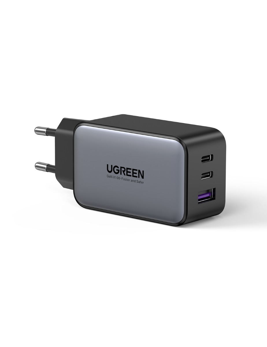 Сетевое зарядное устройство Ugreen USB A +2 USB C 65 W GAN Tech Fast Charger