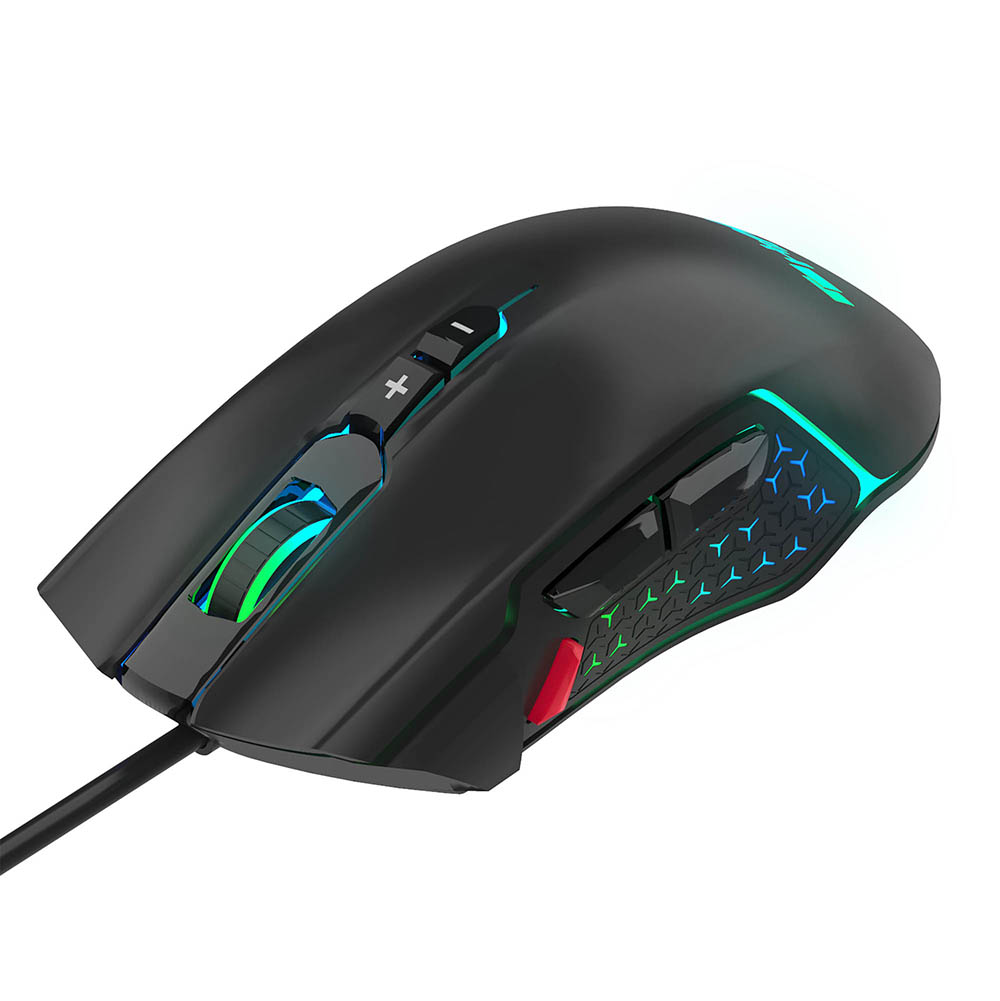 Игровая мышь HIPER DRAKKAR (GMUS-3000) Black USB (4000 dpi, 8 кнопок, USB кабель 1.6м, черный)