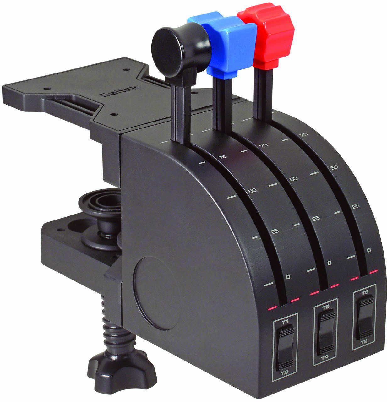 Контроллер для игровых авиасимуляторов Logitech Flight Throttle Quadrant 945-000015 (Black)