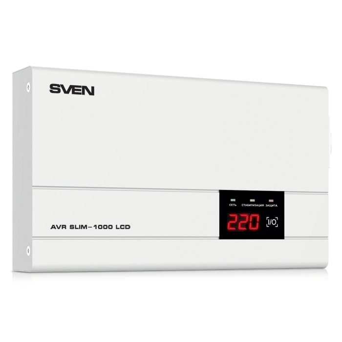Стабилизатор напряжения SVEN AVR SLIM-1000 LCD
