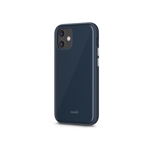 Тонкий чехол-накладка Moshi iGlaze для iPhone 12 mini. Совместим с системой крепления Moshi SnapTo ™. Материал: ударопрочный пластик 100%. Цвет: синий.