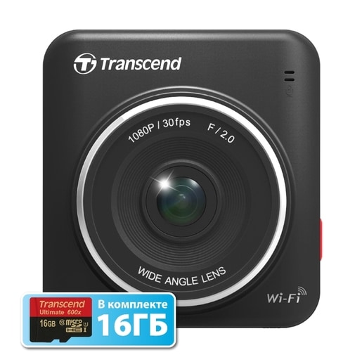 Transcend Drivepro 200 видеорегистратор автомобильный (WIFI + microSD 16Gb)
