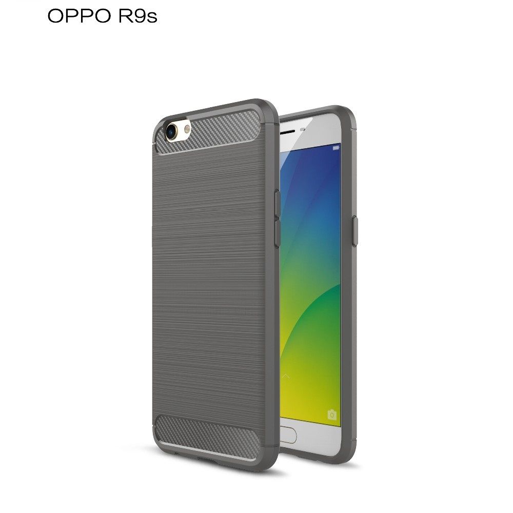 Чехол-накладка Carbon Fibre для Oppo R9s (серый)