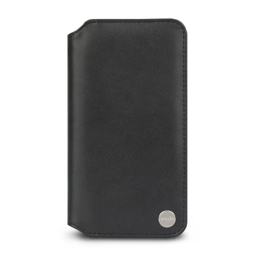 Чехол-кошелек Moshi Overture для iPhone XR. Материал веган кожа. Цвет черный.