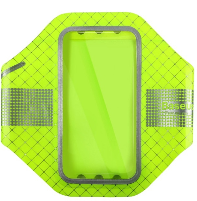 Baseus Ultra-thin Sports Armband (AWBASEOQB-BUI06) - чехол спортивный для смартфонов 5.5" (Green)