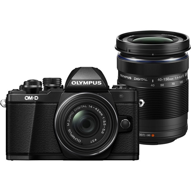 Цифровой фотоаппарат Olympus OM-D E-M10 II 14-42mm Pancake + 40-150mm R Double Zoom Kit Black