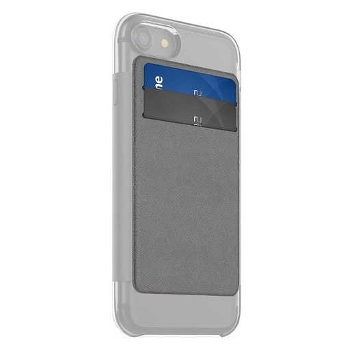 Накладка Mophie Hold Force Wallet для чехла Mophie Base Case для iPhone 7. Материал искусственная кожа / пластик. Цвет серый.
