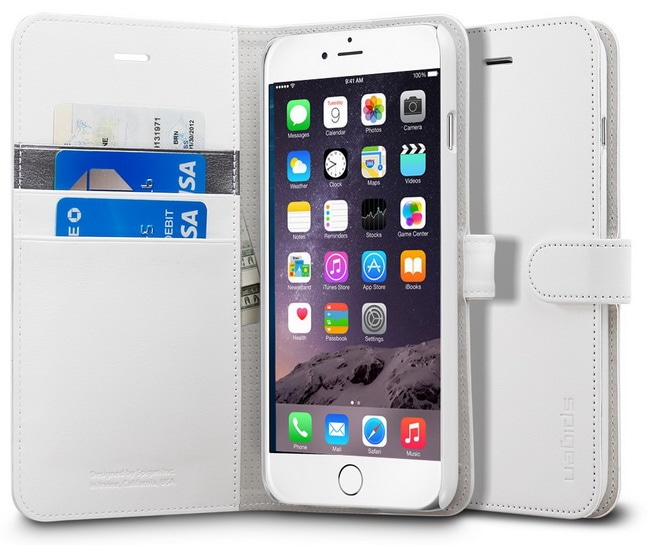 Spigen Wallet S (SGP10919) - чехол-книжка для iPhone 6 Plus (White)