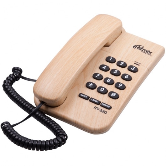 Проводной телефон RITMIX RT-320 light wood