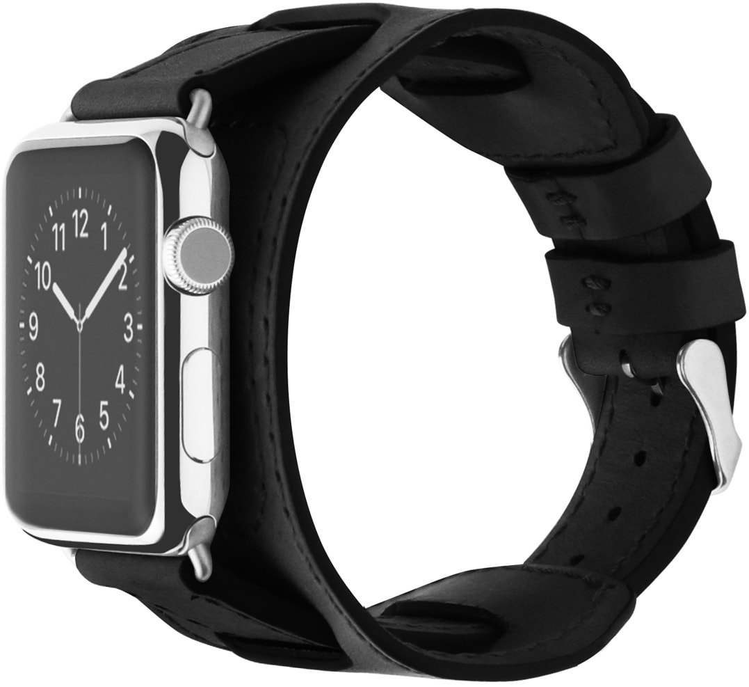 Cozistyle Wide Leather Band (CWLB10) - сменный ремешок для Apple Watch 42mm (Black)