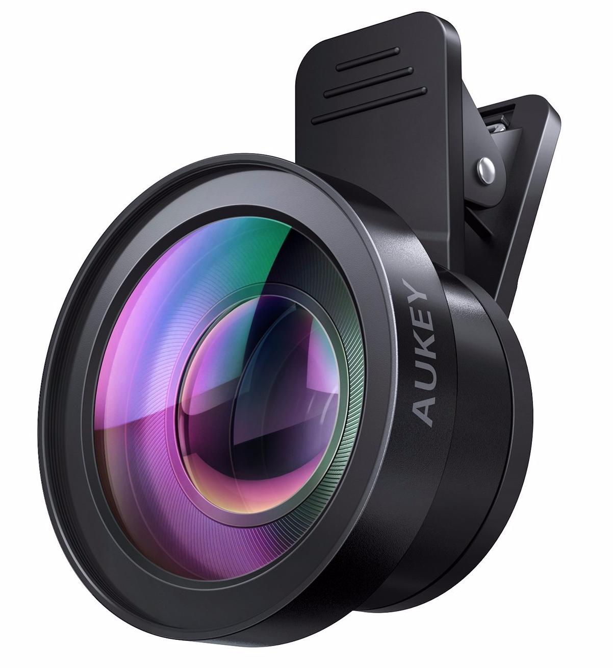 Aukey Ora Wide Angle + 15X Macro 2-in-1 Lens Set (PL-WD06) - набор объективов для мобильных устройств (Black)
