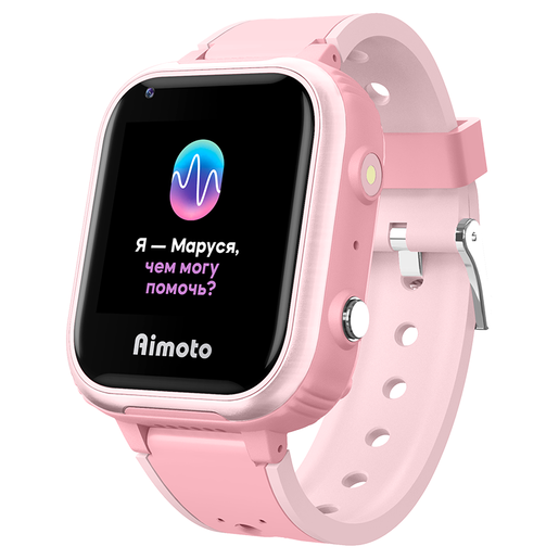 AIMOTO IQ 4G Детские умные часы с голосовым помощником Маруся (розовые)