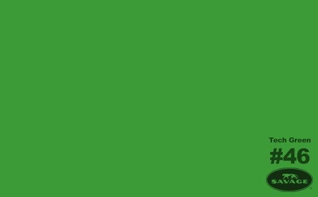 Фон бумажный Savage 46-12 WIDETONE TECH GREEN цвет "Хромакей Зеленый" 2, 72 х 11 метров