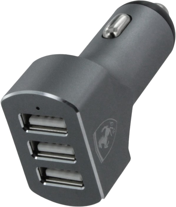 Ferrari Aluminium Trio USB 7.2 A (FECC3USBGR) - автомобильное зарядное устройство (Grey)