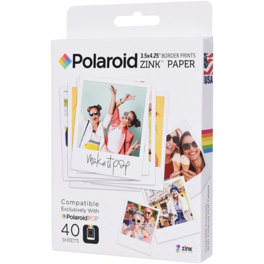 Фотобумага для фотокамер Polaroid POP. Размер 3.5x4.25" дюйма. Кол-во 40 шт.