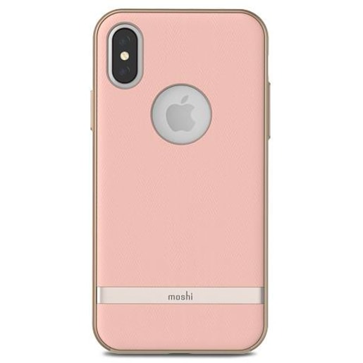 Чехол-накладка Moshi Vesta для iPhone X. Материал пластик/полиуретан. Цвет розовый.