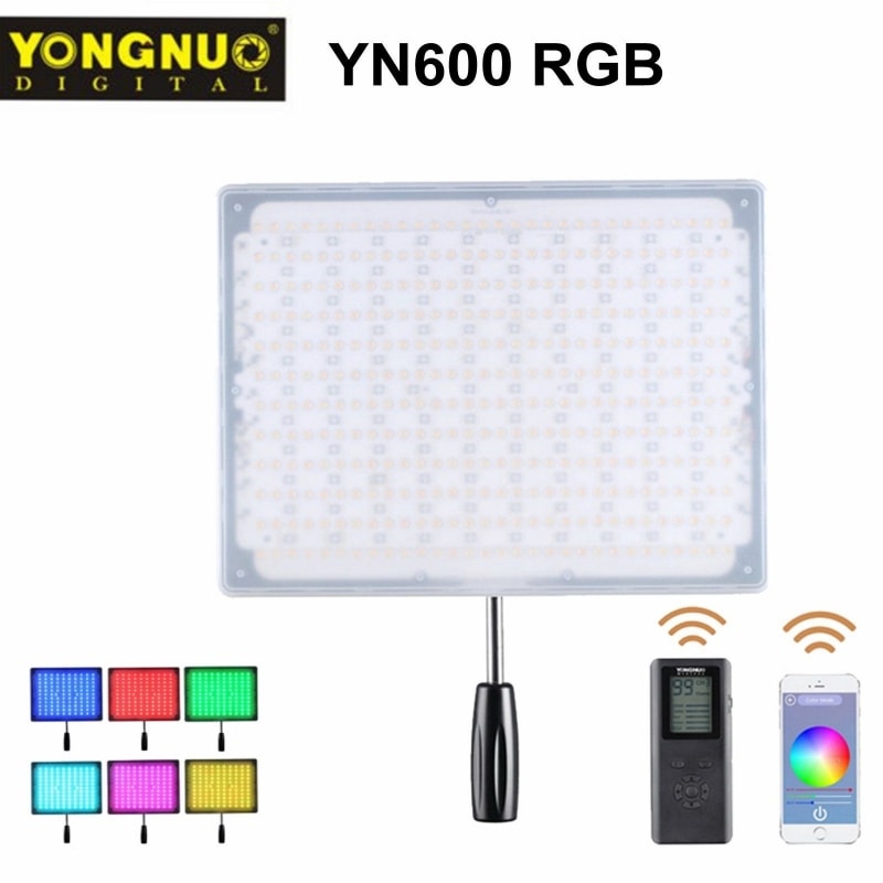 Осветитель светодиодный YongNuo YN-600 RGB (3200-5500K), SMD RGB+LED, для фото и видеокамер