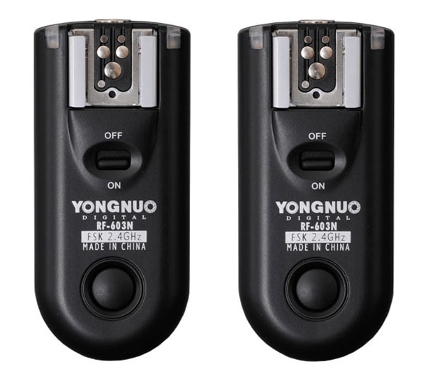 Радиосинхронизатор YONGNUO RF-603II N3 2, 4 Ghz для накамерных и студ. вспышек и пульт ДУ Nikon D7000/D5000