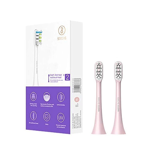 Комплект насадок для зубной щетки SOOCAS Sonic Electric Toothbrush (2шт., розовый)
SOOCAS general brush head Pink