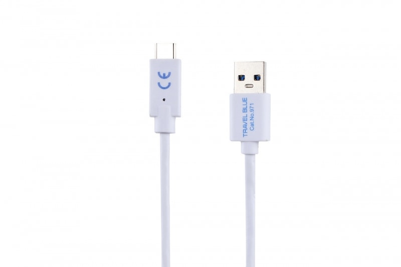 Кабель для зарядки Travel Blue USB Type-C Cable (971), цвет белый