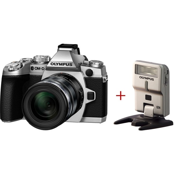 Цифровой фотоаппарат Olympus OM-D E-M1 Kit (E-M1 Body silver + EZ-M1250 black) + Вспышка FL-300R
