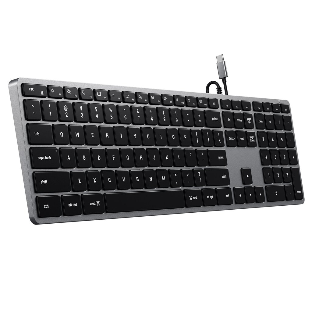 Проводная клавиатура с подсветкой Satechi Slim W3 BACKLIT Wired Keyboard - US - Space Grey ST-UCSW3M