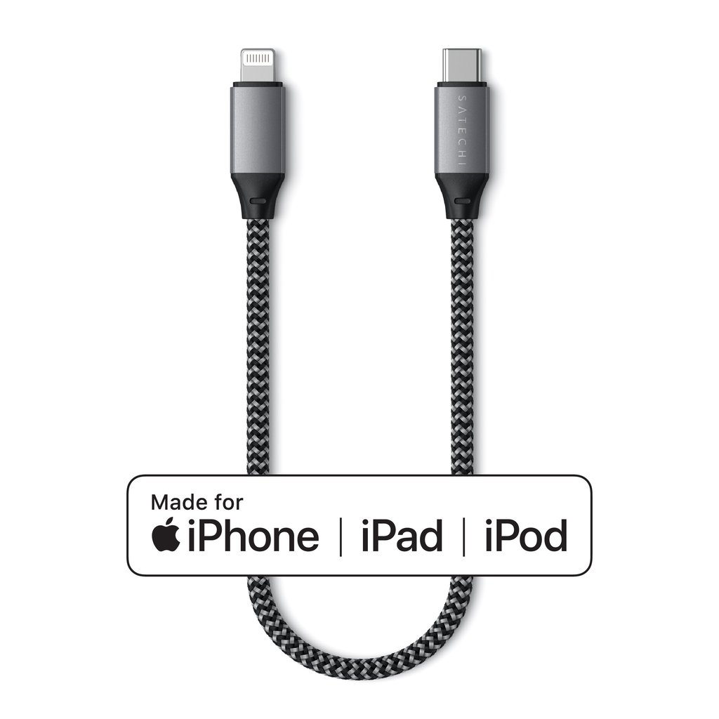 Кабель SATECHI USB-C to Lightning Short Cable - 10 IN (25 CM) ST-TCL10M 