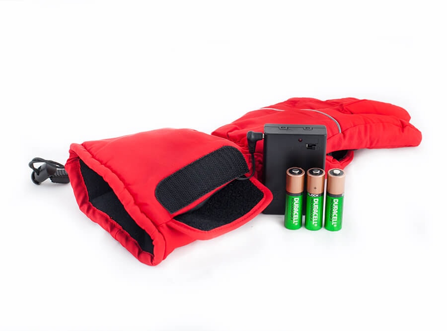 Перчатки с подогревом RedLaika RL-P-03 (AA) на батарейках, Красные